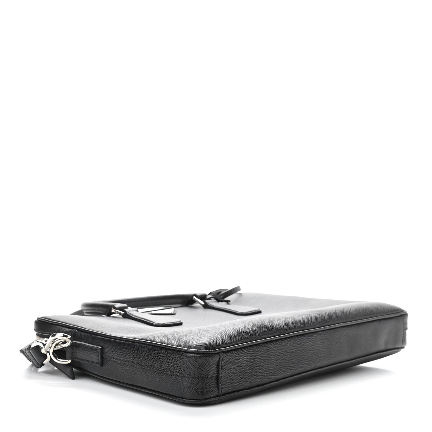 Prada Saffiano Travel Briefcase Black 4 of 9