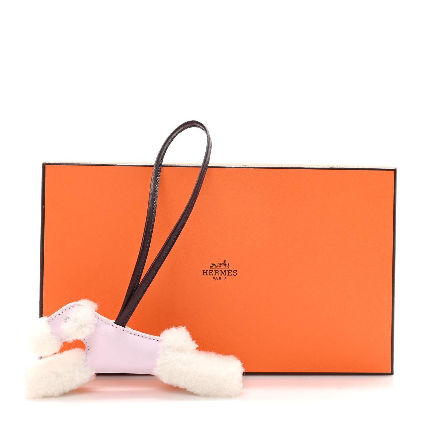 Milo Lambskin Shearling Budy Charm Mauve Pale Rouge Sellier