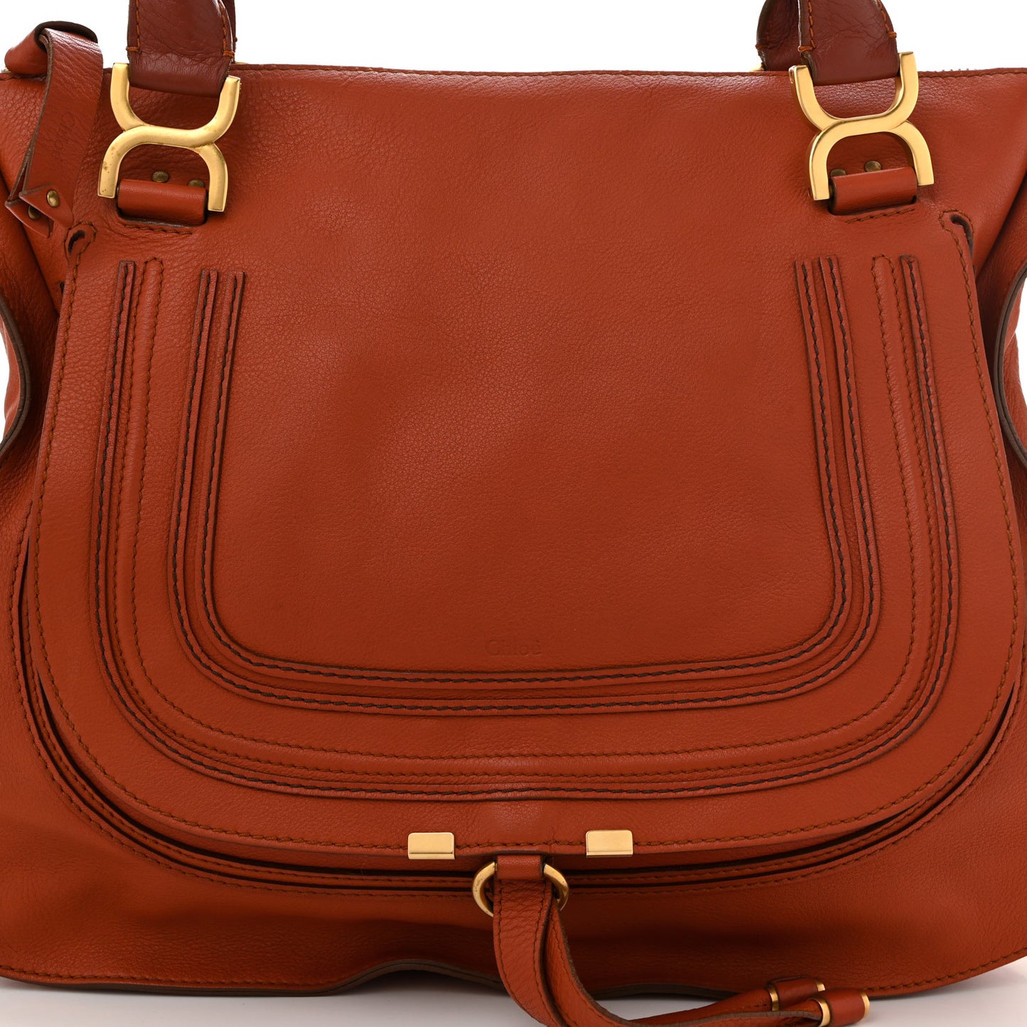 Calfskin Large Marcie Satchel Maple Leaf