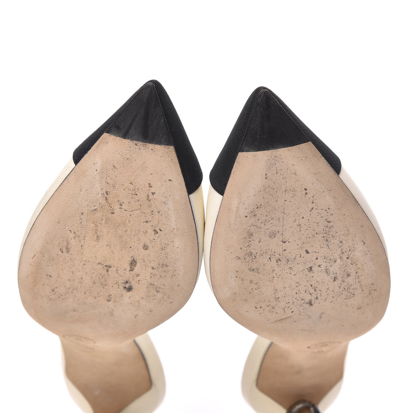 Goatskin Grosgrain Cap Toe Snake Pearl Mule 36 Beige Black
