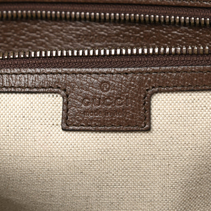Gucci GG Supreme Monogram Textured Dollar Calfskin Web Medium Ophidia Carry-On Duffle Bag Beige Ebony New Acero 7 of 11