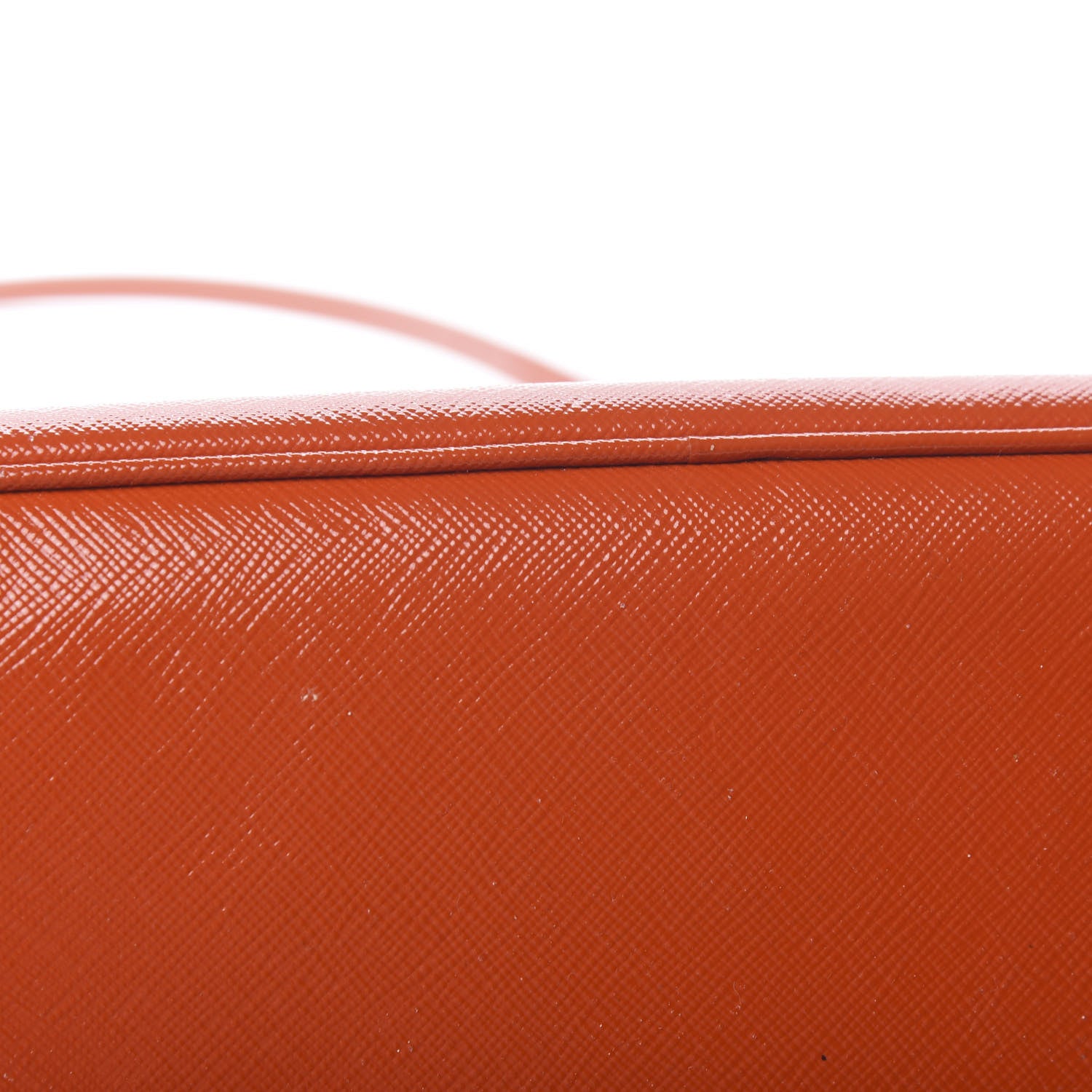 Prada Saffiano Vernice Medium Galleria Double Zip Tote Papaya 19 of 19