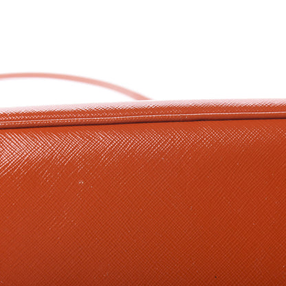 Prada Saffiano Vernice Medium Galleria Double Zip Tote Papaya 19 of 19