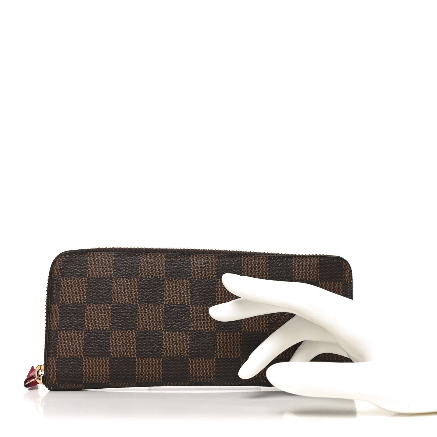 Louis Vuitton Damier Ebene Clemence Wallet Cherry 2 of 7
