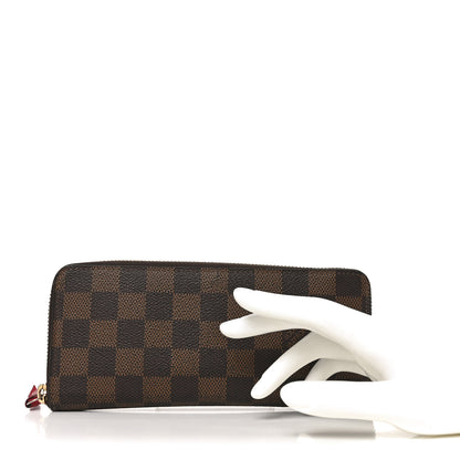 Louis Vuitton Damier Ebene Clemence Wallet Cherry 2 of 7