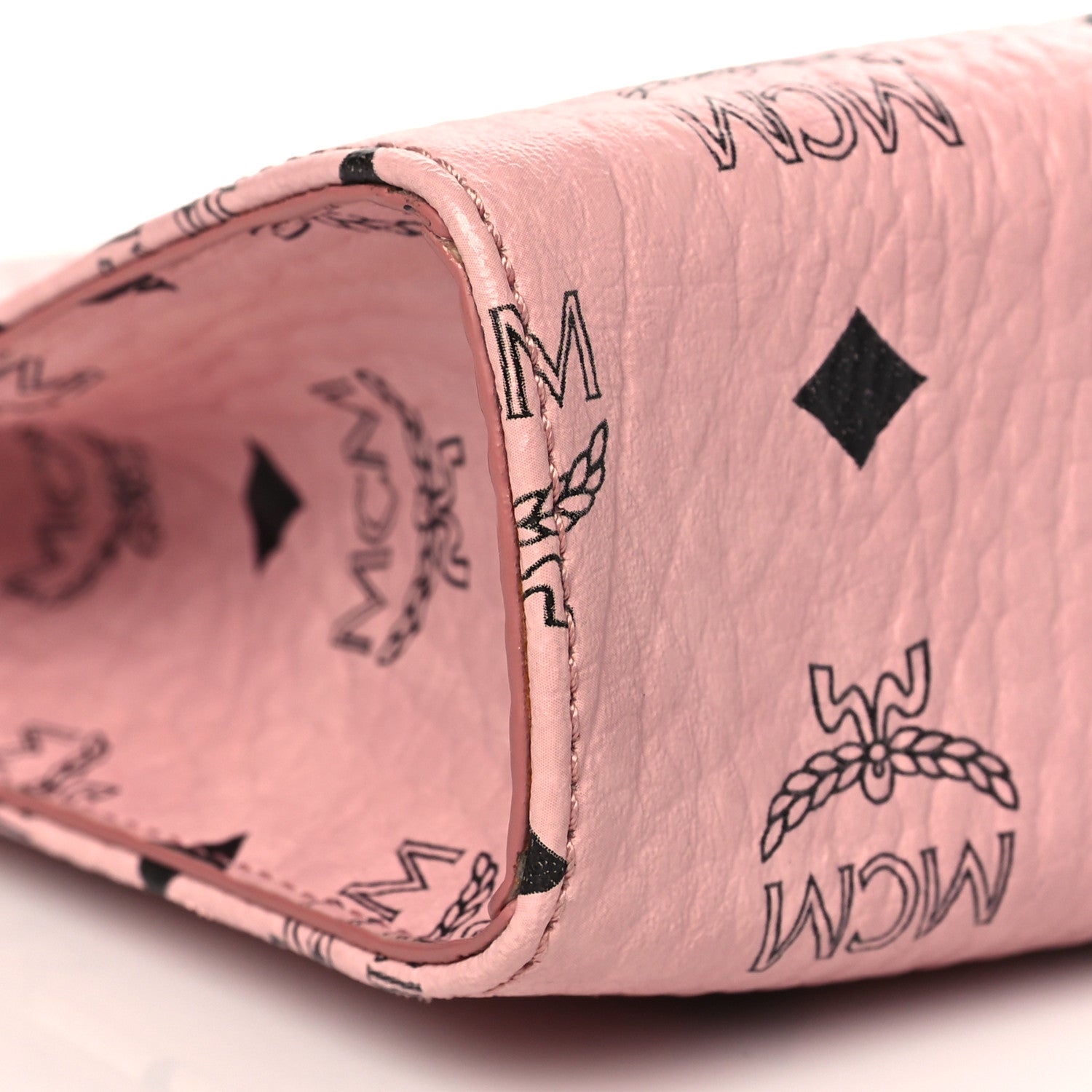 MCM Visetos Medium Zip Pouch Pink 9 of 11