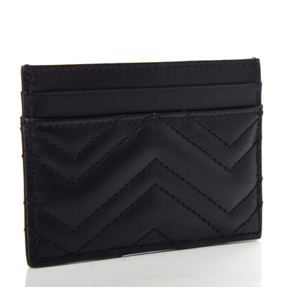 Gucci Calfskin Matelasse GG Marmont Card Holder Black 3 of 6