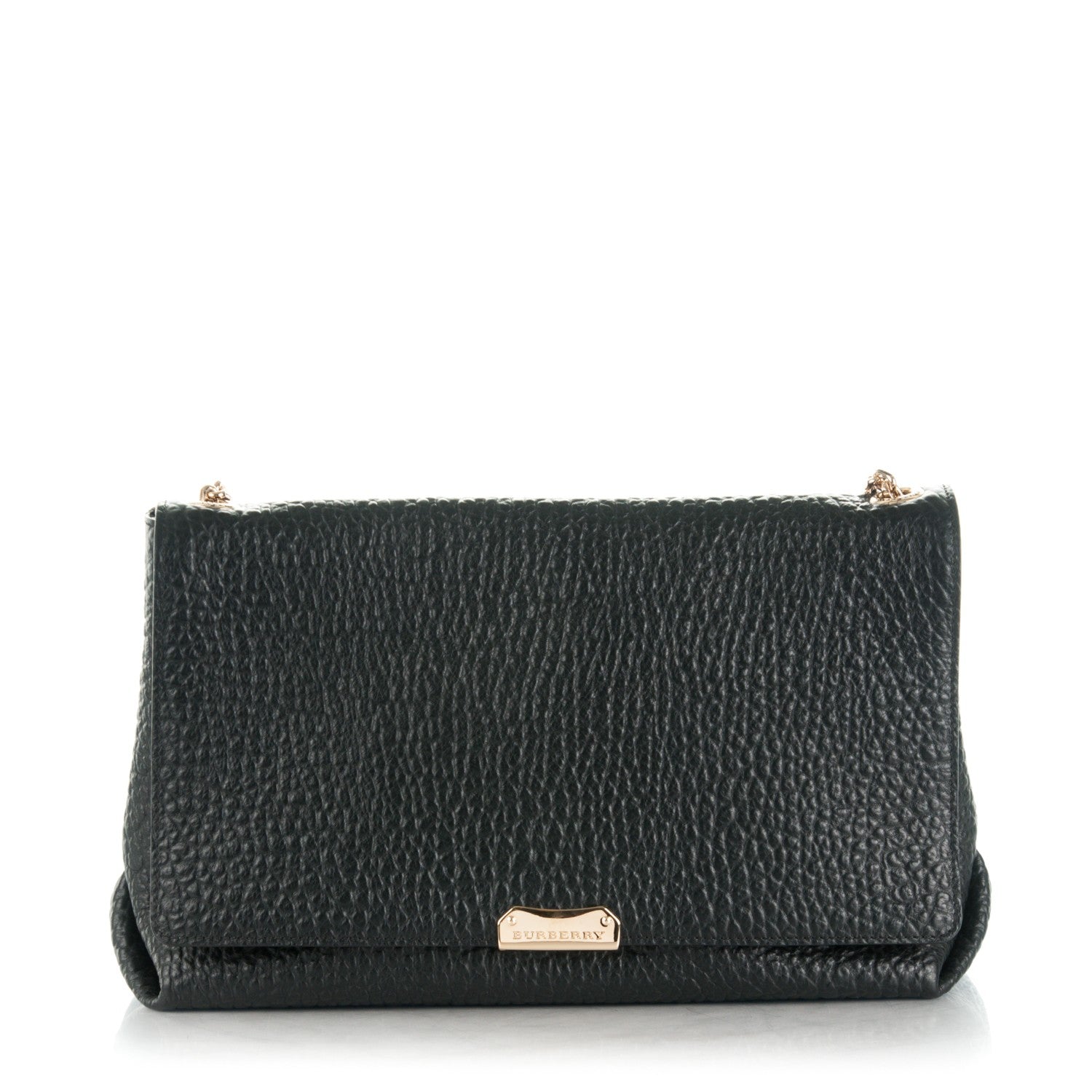 Burberry Signature Grain Large Mildenhall Shoulder Bag Black 1 of 8