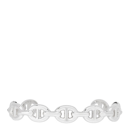 Hermes Sterling Silver MM Chaine d'Ancre Enchainee Cuff Bracelet SH 1 of 4