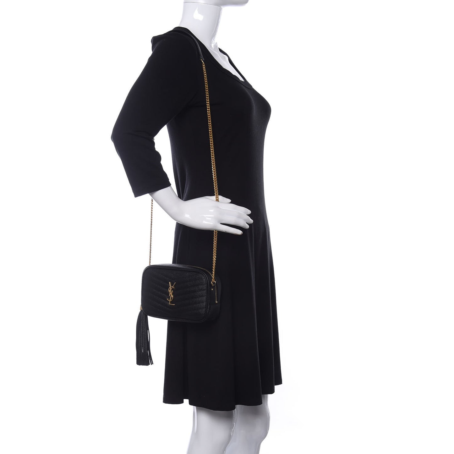 Grain De Poudre Matelasse Monogram Mini Lou Camera Bag Black