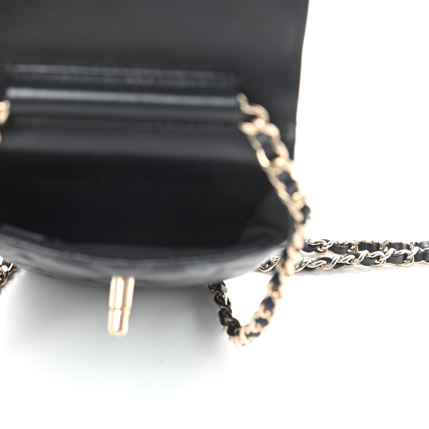 Chanel Lambskin Quilted CC Phone Holder Black 5 of 12