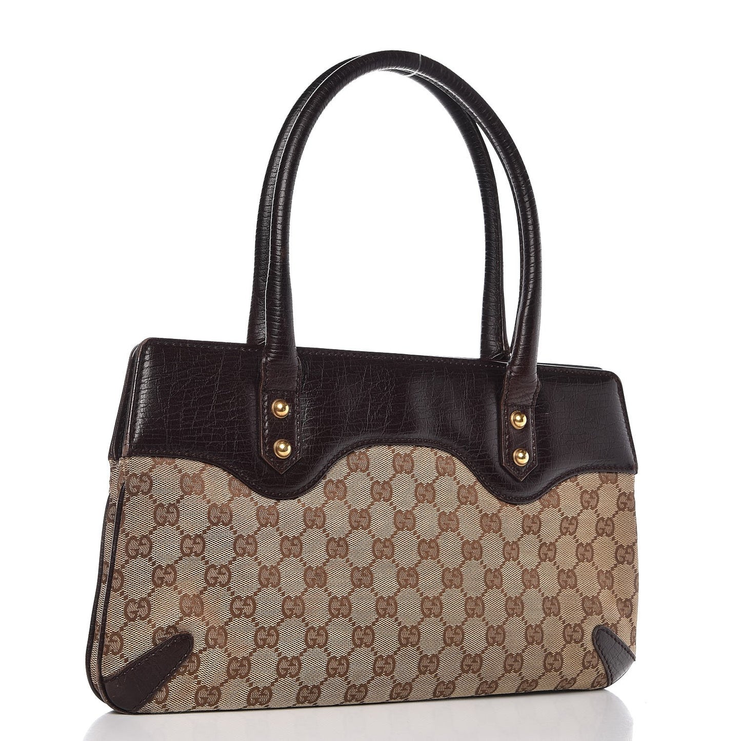 Monogram Horsebit Chain Shoulder Bag Brown