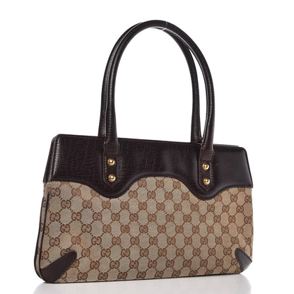 Gucci Monogram Horsebit Chain Shoulder Bag Brown 3 of 13