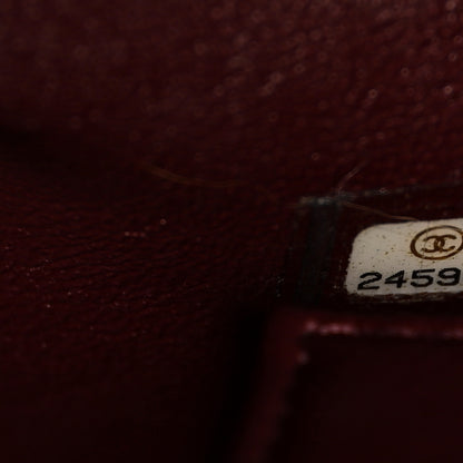 Chanel Caviar Lizard Quilted Medium Coco Handle Flap Burgundy 8 of 11
