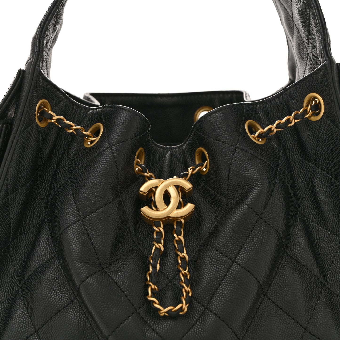 Caviar Quilted Small Chanel 25 Handbag Black