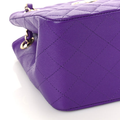 Chanel Caviar Quilted Mini Bucket Bag Purple 7 of 8