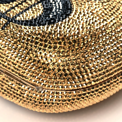 Judith Leiber Crystal Money Bags Minaudiere Clutch Gold 9 of 10