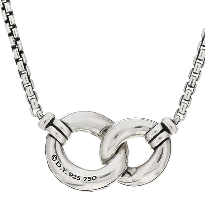David Yurman Sterling Silver 18K Yellow Gold Belmont Pendant Necklace 4 of 4