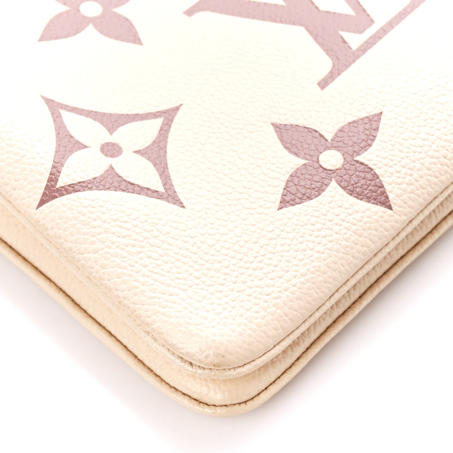 Empreinte Monogram Giant Double Zip Pochette Creme Bois de Rose