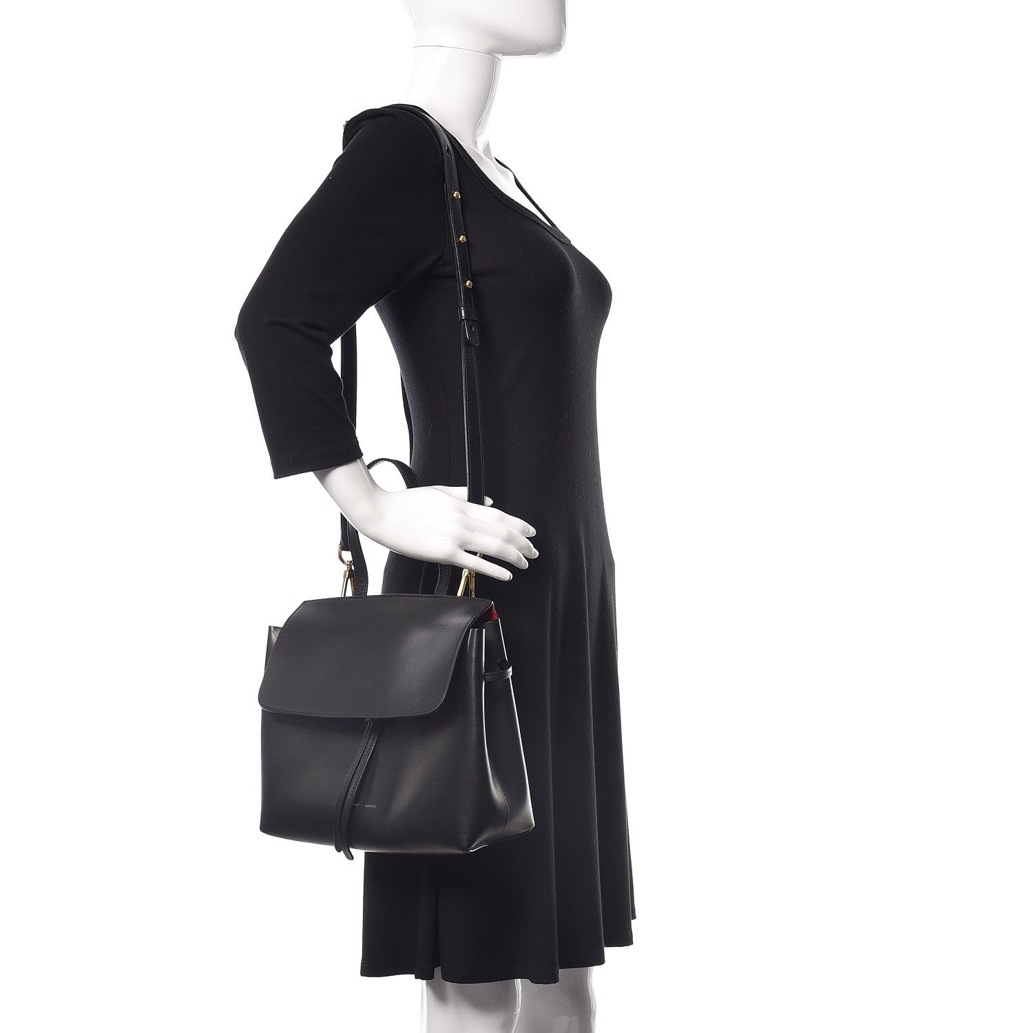 Mansur Gavriel Calfskin Mini Lady Bag Black Flamma 2 of 12