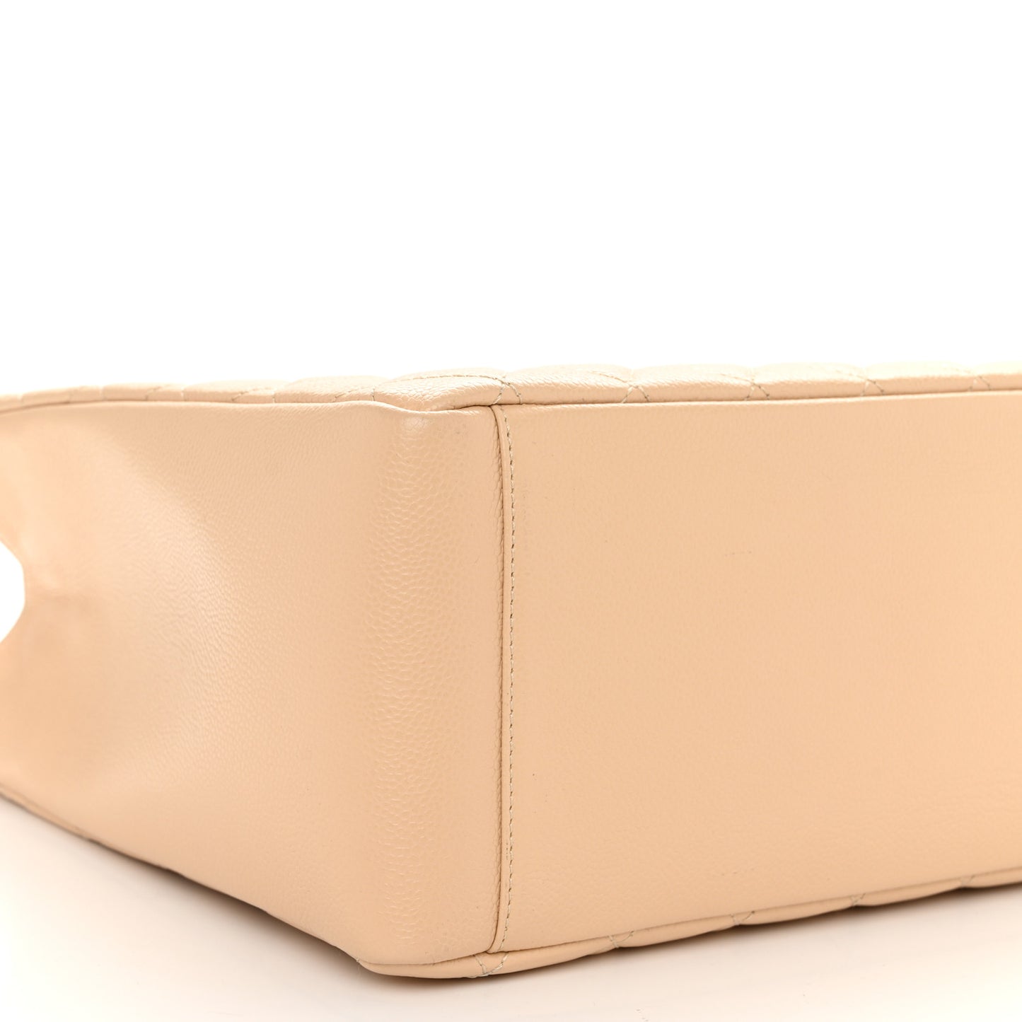 Caviar Quilted Grand Shopping Tote GST Beige