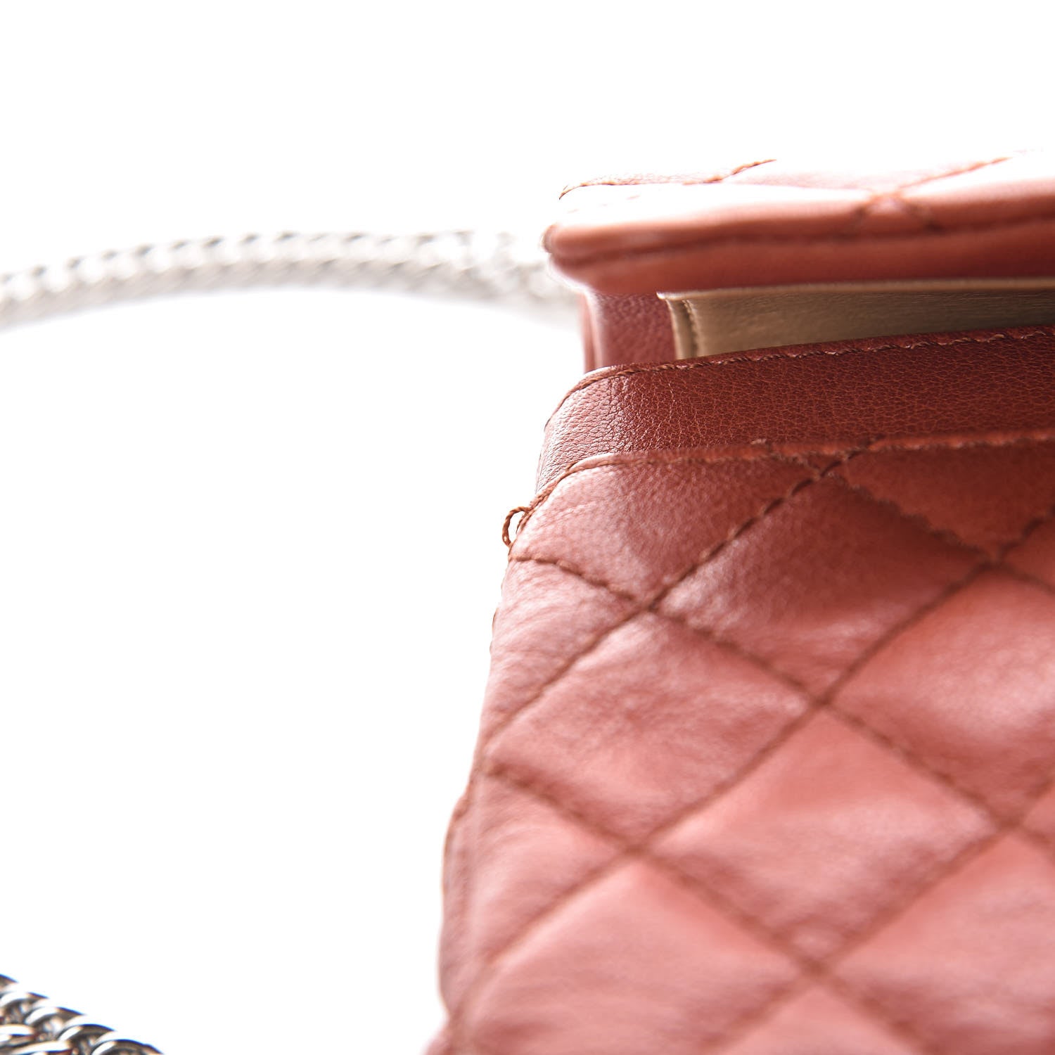 Chanel Glazed Lambskin Quilted Medium Double Flap Bijoux Chain Dark Orange 17 of 17