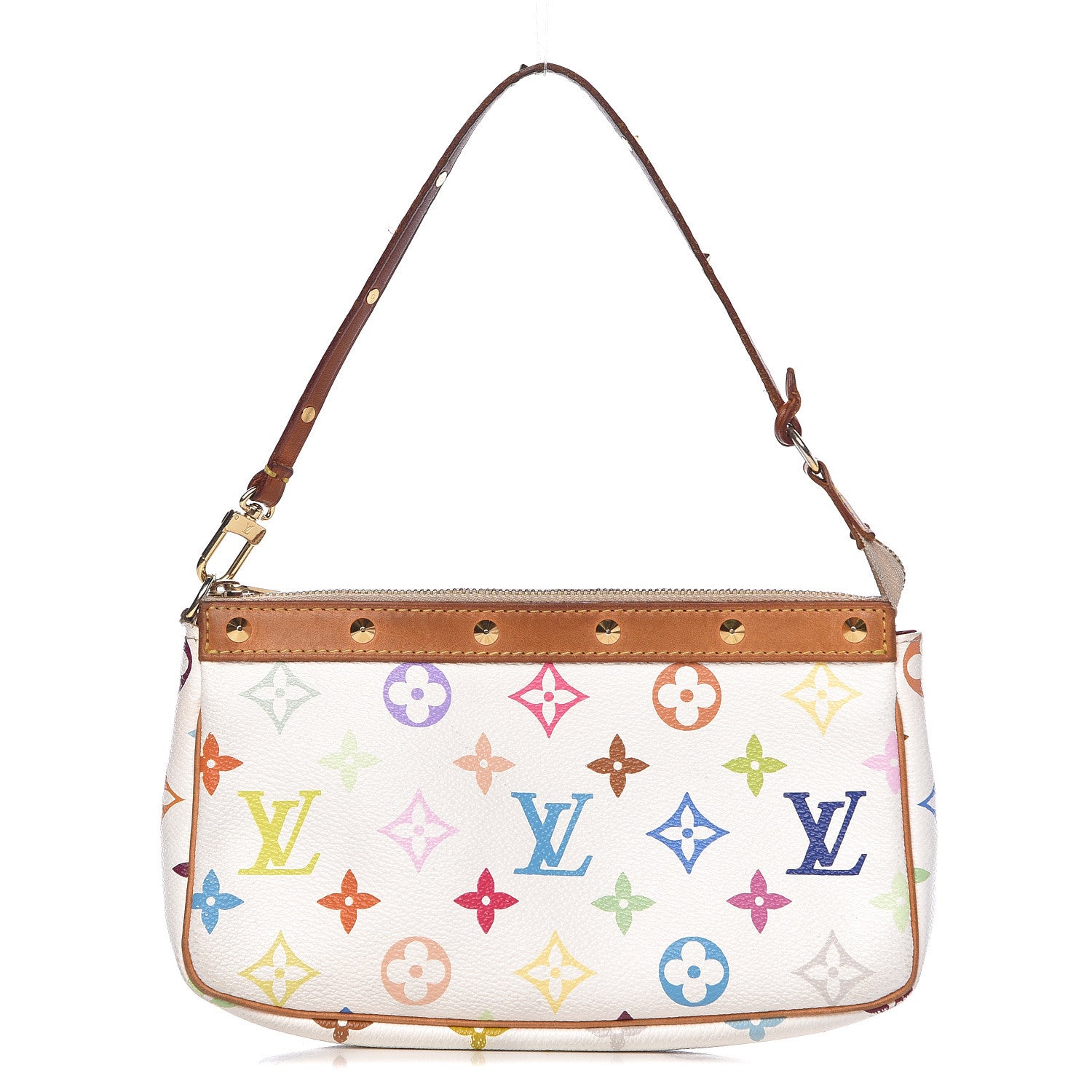 Louis Vuitton Monogram Multicolor Pochette Accessories White 1 of 15