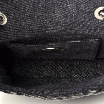 Chanel Denim Embossed CC Logo Print Mini Single Flap Black 5 of 10