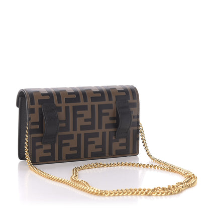 Fendi Vitello Cruise F is Fendi Bi-Color FF 1974 Embossed Envelope Belt Bag Maya Black 5 of 14