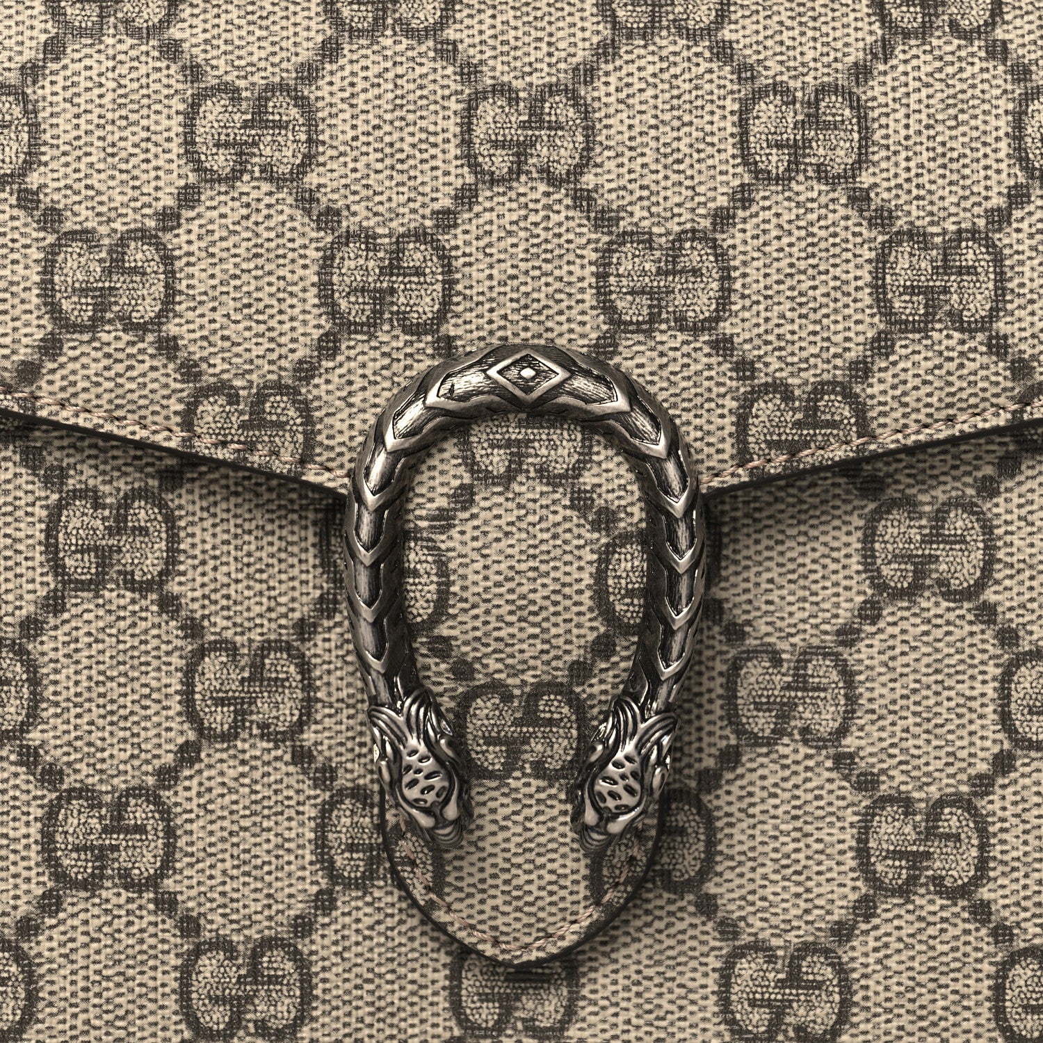 Gucci GG Supreme Monogram Dionysus Clutch Taupe 8 of 10