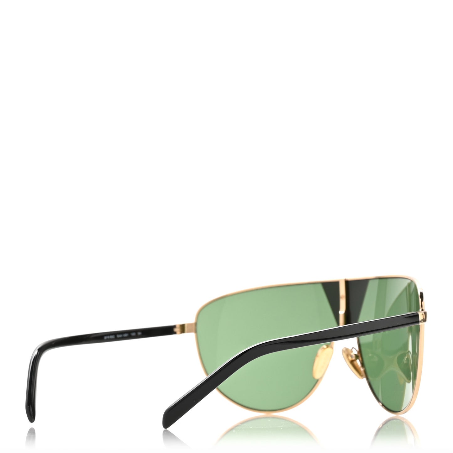 Metal Shield Sunglasses SPR 69Z Gold Green