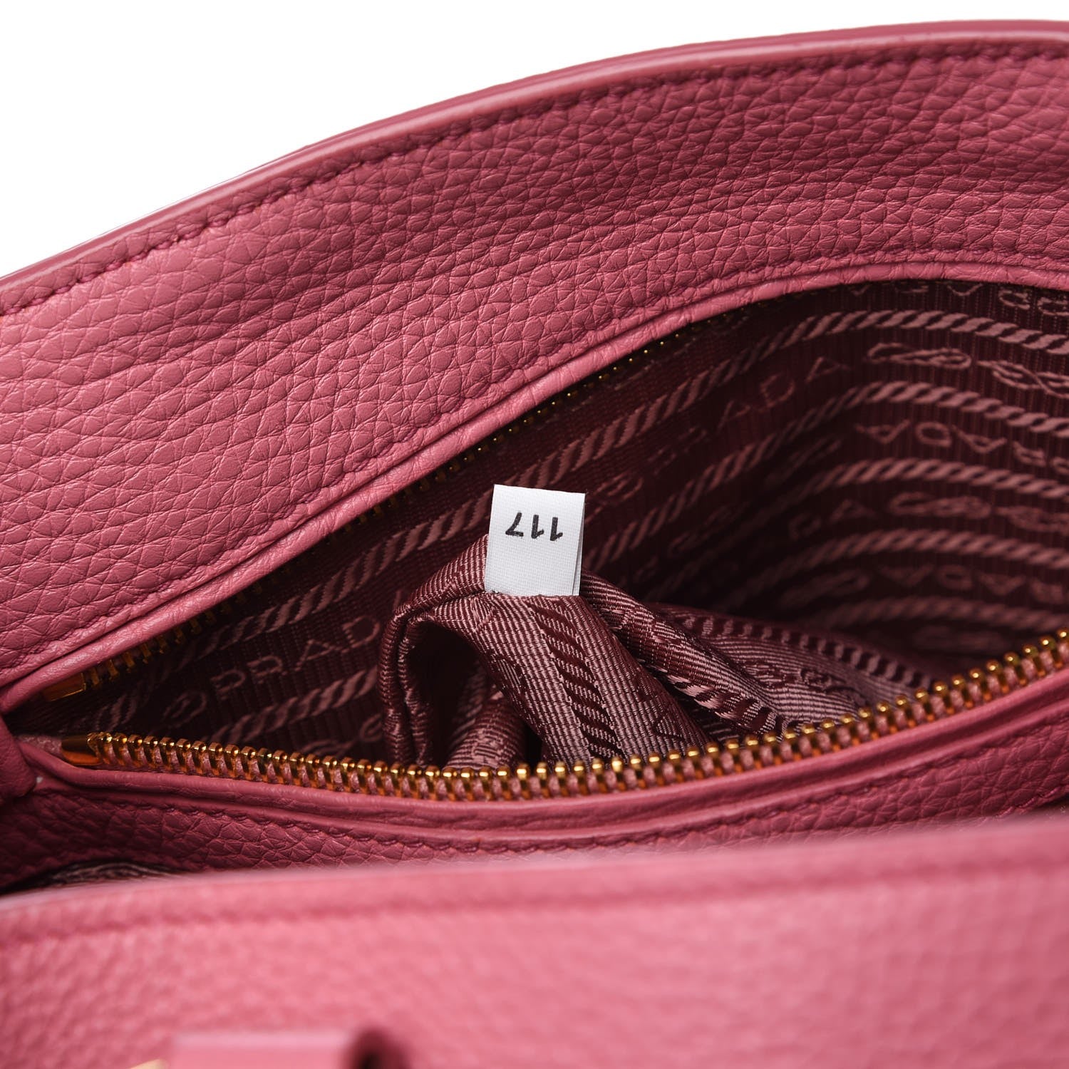 Prada Vitello Daino Tote Begonia 8 of 15