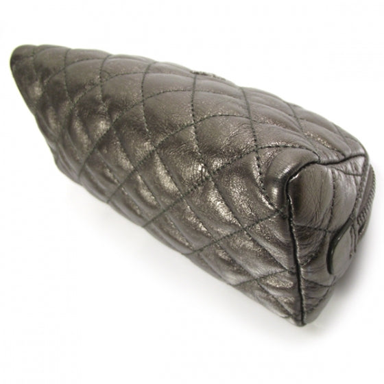Burberry Leather Quilted Cosmetic Case Bronze 5 of 11