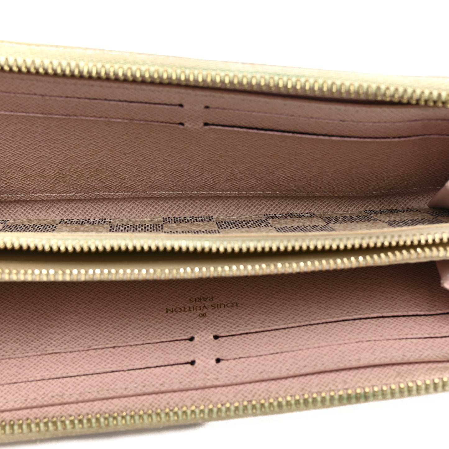 Damier Azur Clemence Wallet Rose Ballerine