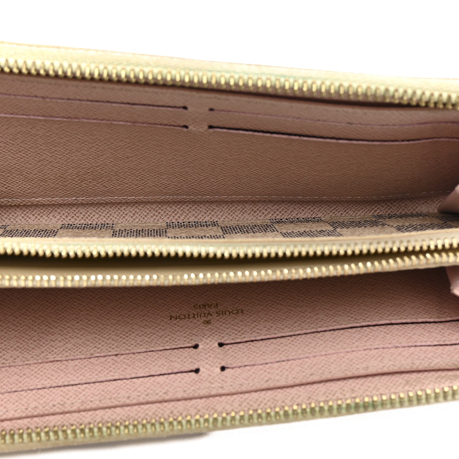 Louis Vuitton Damier Azur Clemence Wallet Rose Ballerine 5 of 13