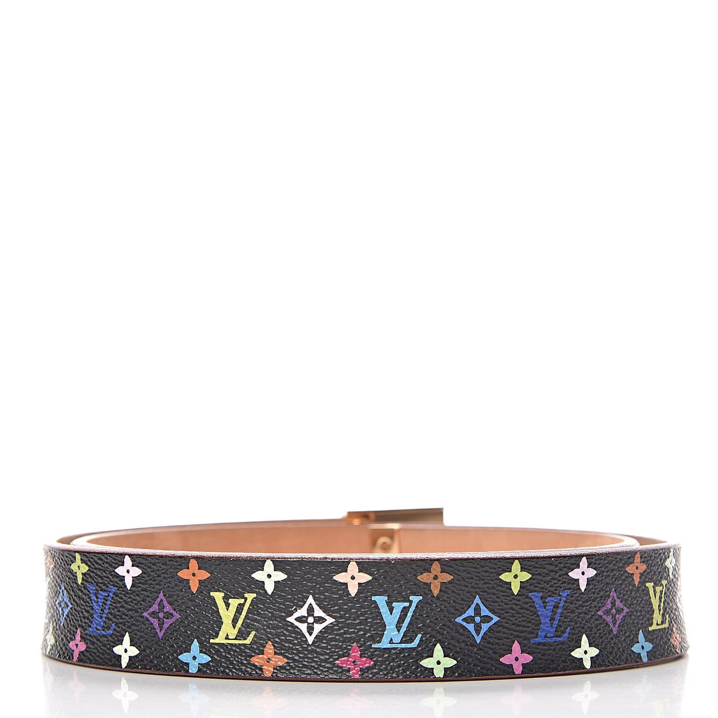 Monogram Multicolor LV Cut Reversible Belt 90 36 Black