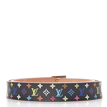 Louis Vuitton Monogram Multicolor LV Cut Reversible Belt 90 36 Black 3 of 8