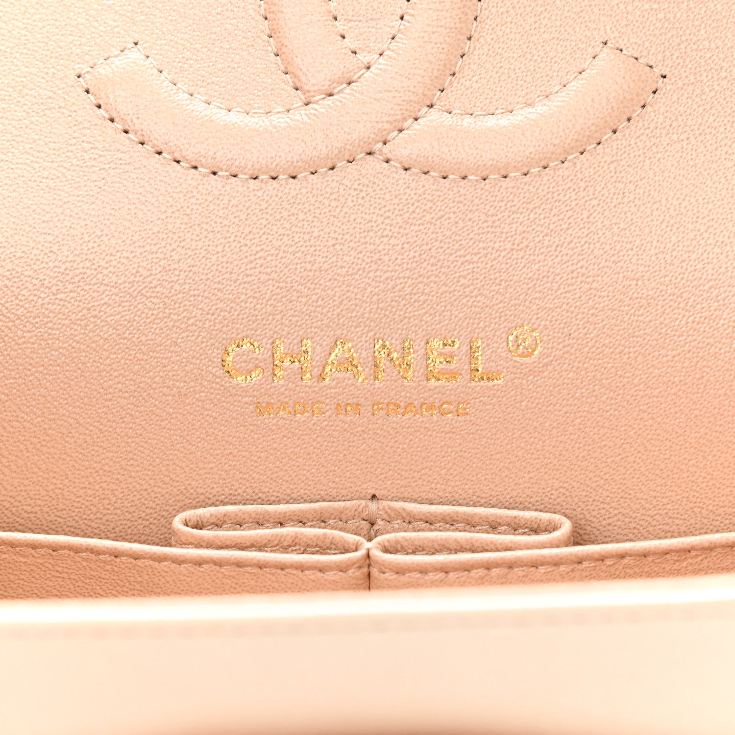 Chanel Iridescent Calfskin Quilted Medium Double Flap Beige 11 of 22