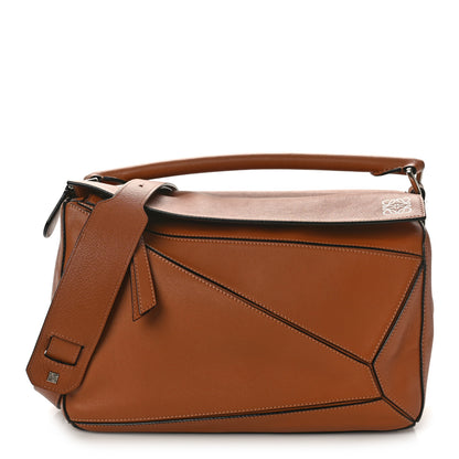 Loewe Calfskin Medium Puzzle Bag Tan 1 of 11