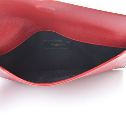 Saint Laurent Grain De Poudre Uptown Pouch Red 5 of 7
