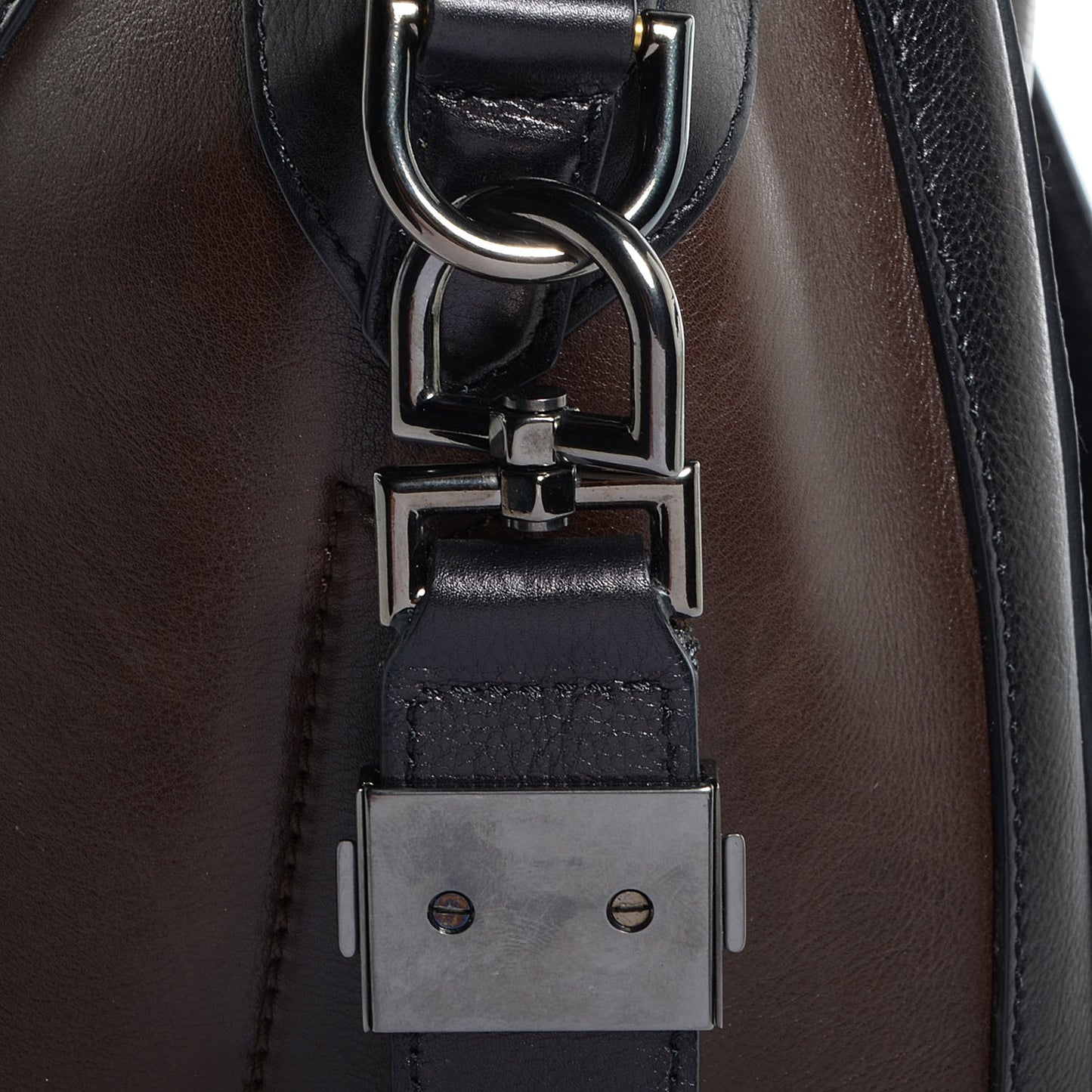 Calfskin Medium Bi-Color Antigona Brown Black