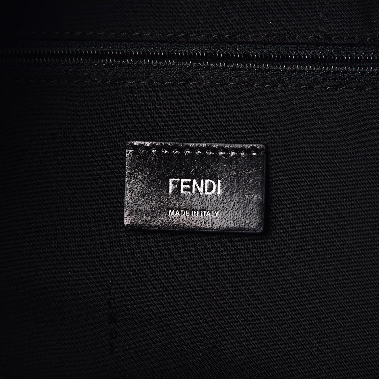 Fendi Nylon Vitello Elite Monster Eyes Rounded Backpack Black Yellow 7 of 8
