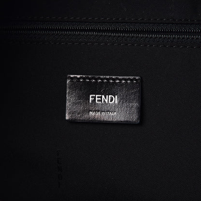 Fendi Nylon Vitello Elite Monster Eyes Rounded Backpack Black Yellow 7 of 8