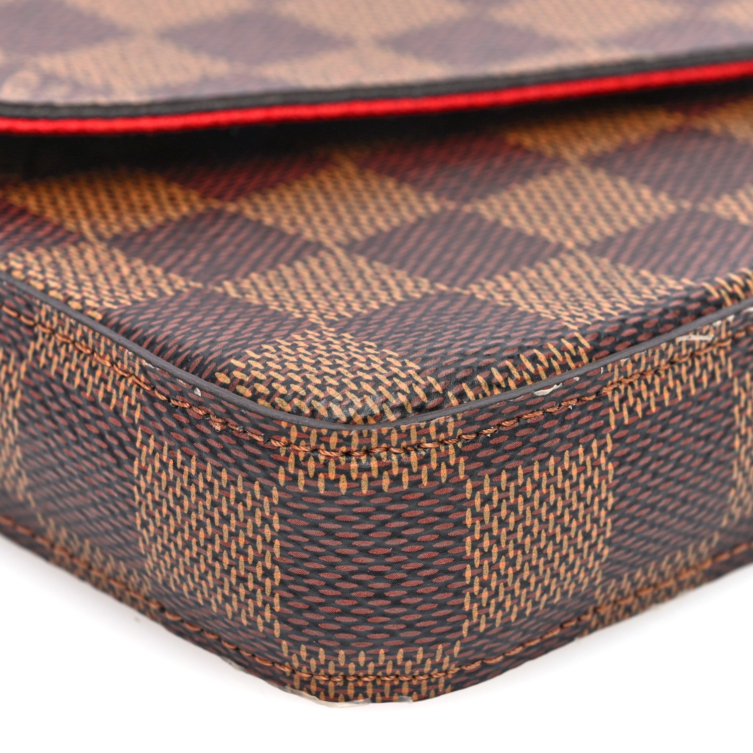 Louis Vuitton Damier Ebene Pochette Felicie Chain Wallet 8 of 9