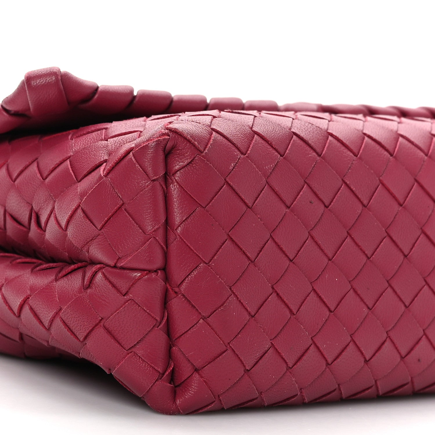 Bottega Veneta Nappa Intrecciato Baby Olimpia Shoulder Bag China Red 7 of 8