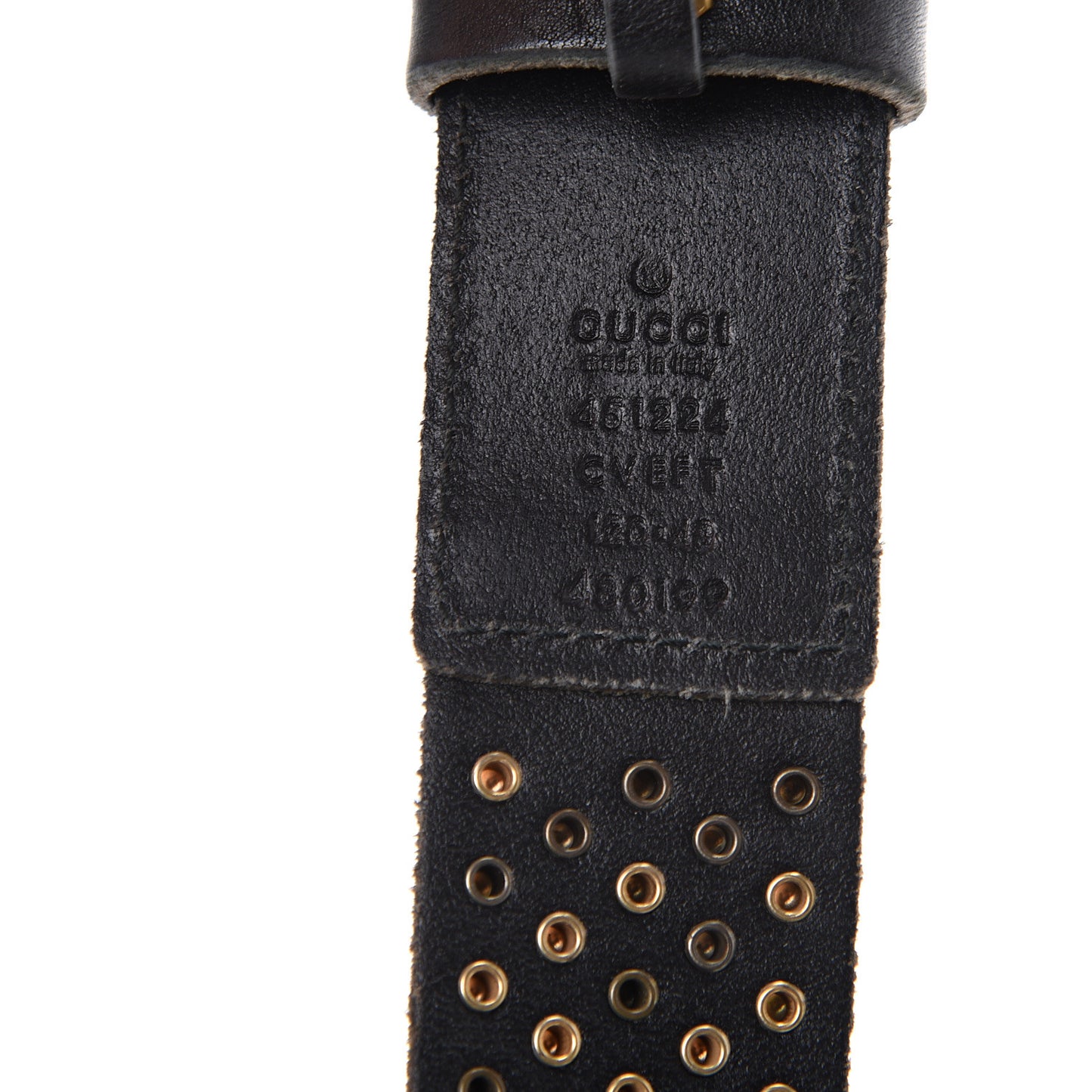 Calfskin Studded Feline Belt 120 40 Black