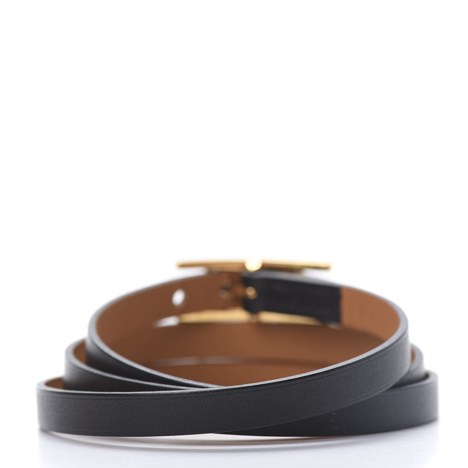 Hermes Chamonix Hapi 3MM Triple Tour Wrap Bracelet S Black 3 of 8