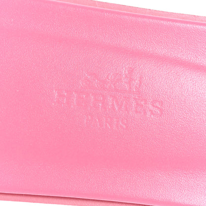 Hermes Box Calfskin Oran Sandals 36.5 Rose Boise 9 of 10