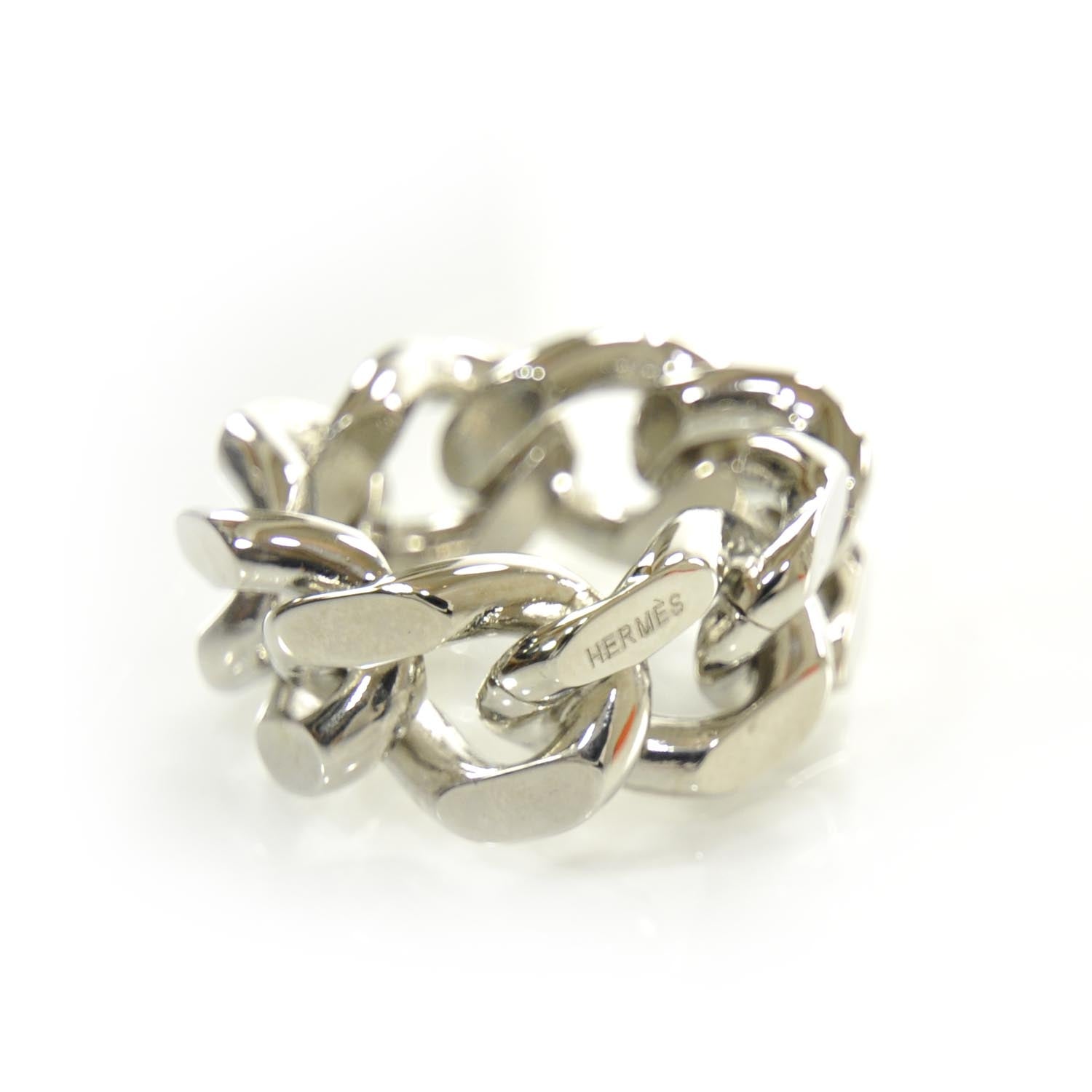 Hermes Palladium Chain Scarf Ring 4 of 4
