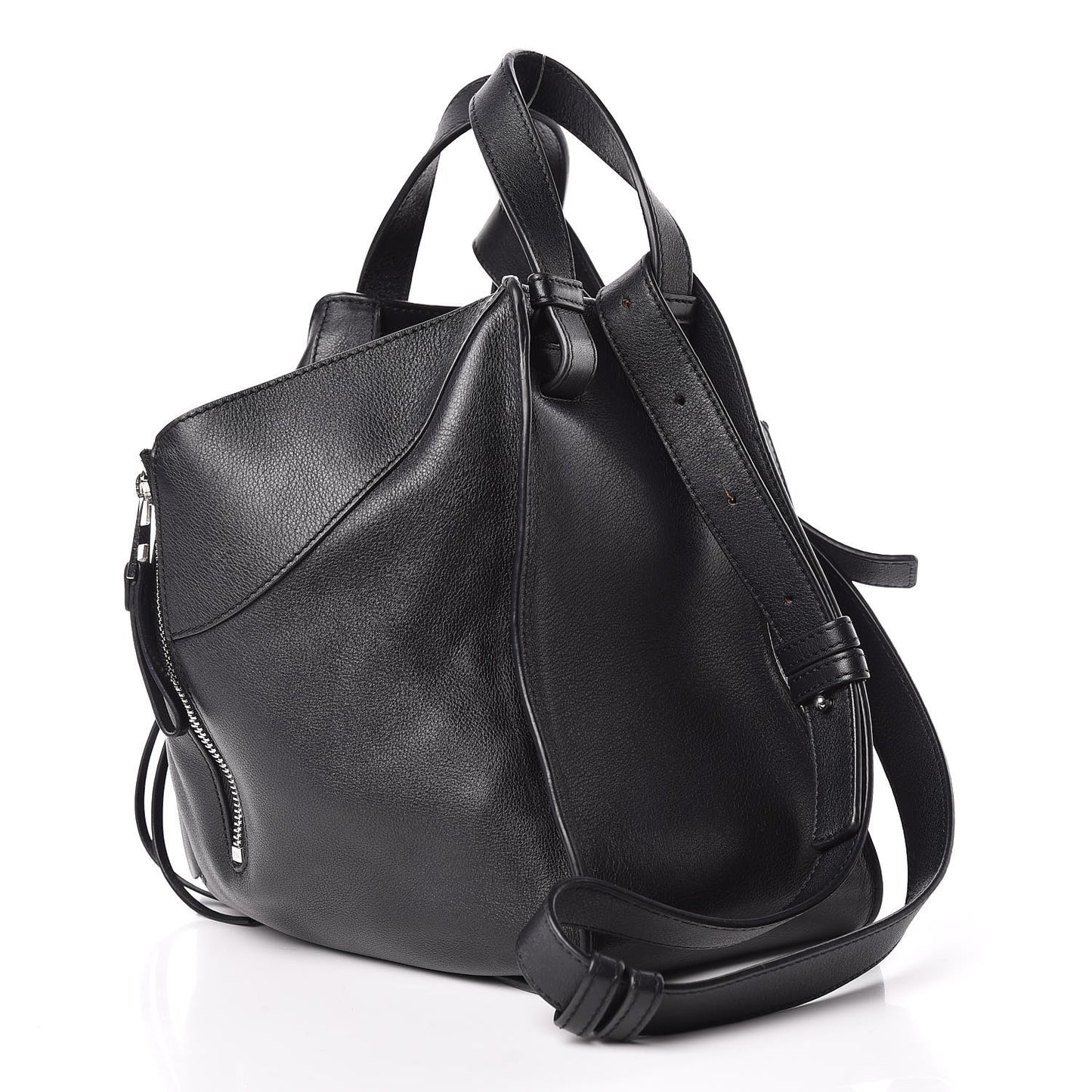 Calfskin Small Hammock Shoulder Bag Black